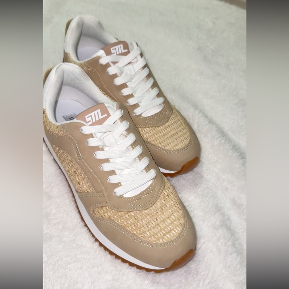 STEVE MADDEN Kinkade Raffia Sneakers